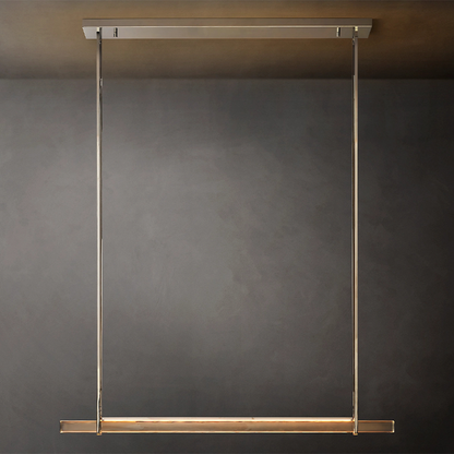 Audubon Crystal Single Bar Linear Chandelier 60 inch