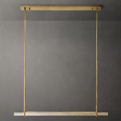 Audubon Crystal Single Bar Linear Chandelier 60 inch