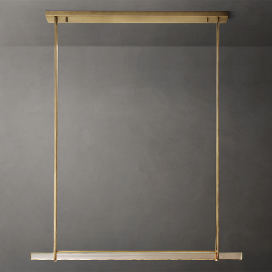 Audubon Crystal Single Bar Linear Chandelier 60 inch