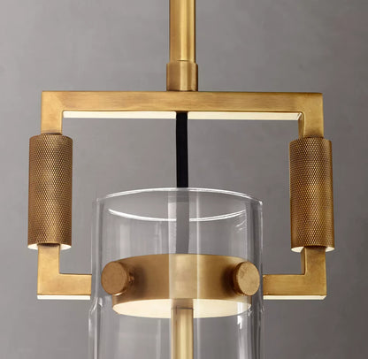 Machinist Glass Cylinder Pendant 12 inch