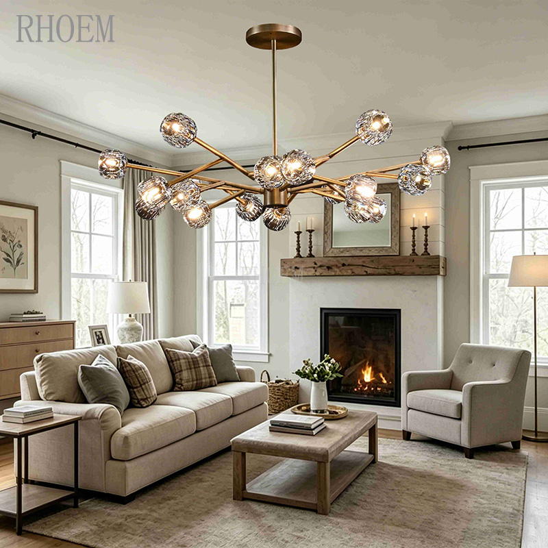 French Boule De Cristal Chandelier | Round Glass Lighting