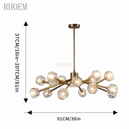 Luxury Boule De Cristal Round Chandelier | Clear Glass