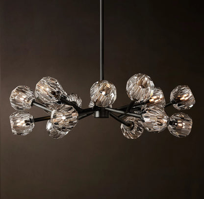 Crystal Ball Clear Glass Round Chandelier 60 inch