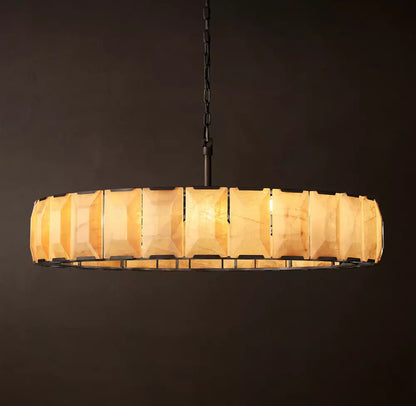 Harlow Calcite Round Chandelier 19 inch