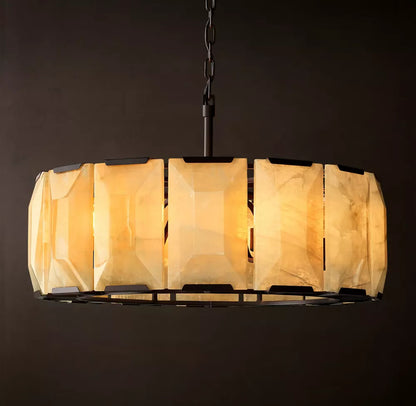 Harlow Calcite Round Chandelier 19 inch
