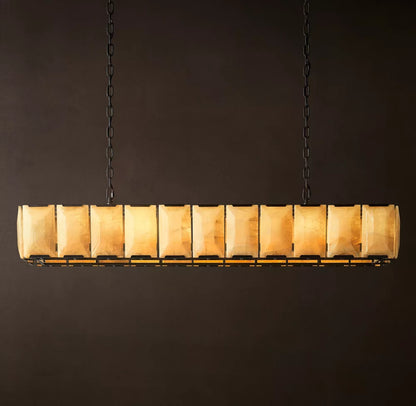 Harlow Calcite Rectangular Chandelier 73 inch