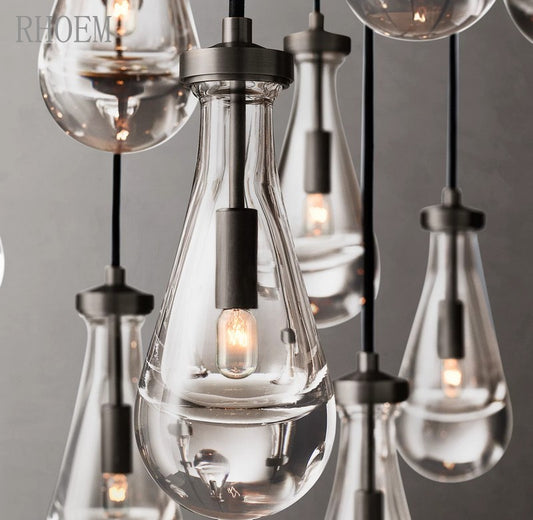 36" Raindrop Round LED Pendant Light Manufacturer's Fixture