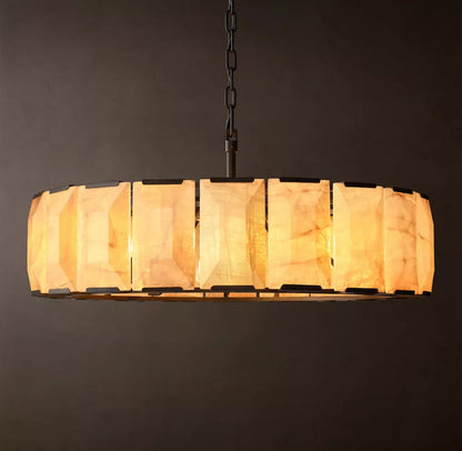 Harlow Calcite Round Chandelier 19 inch