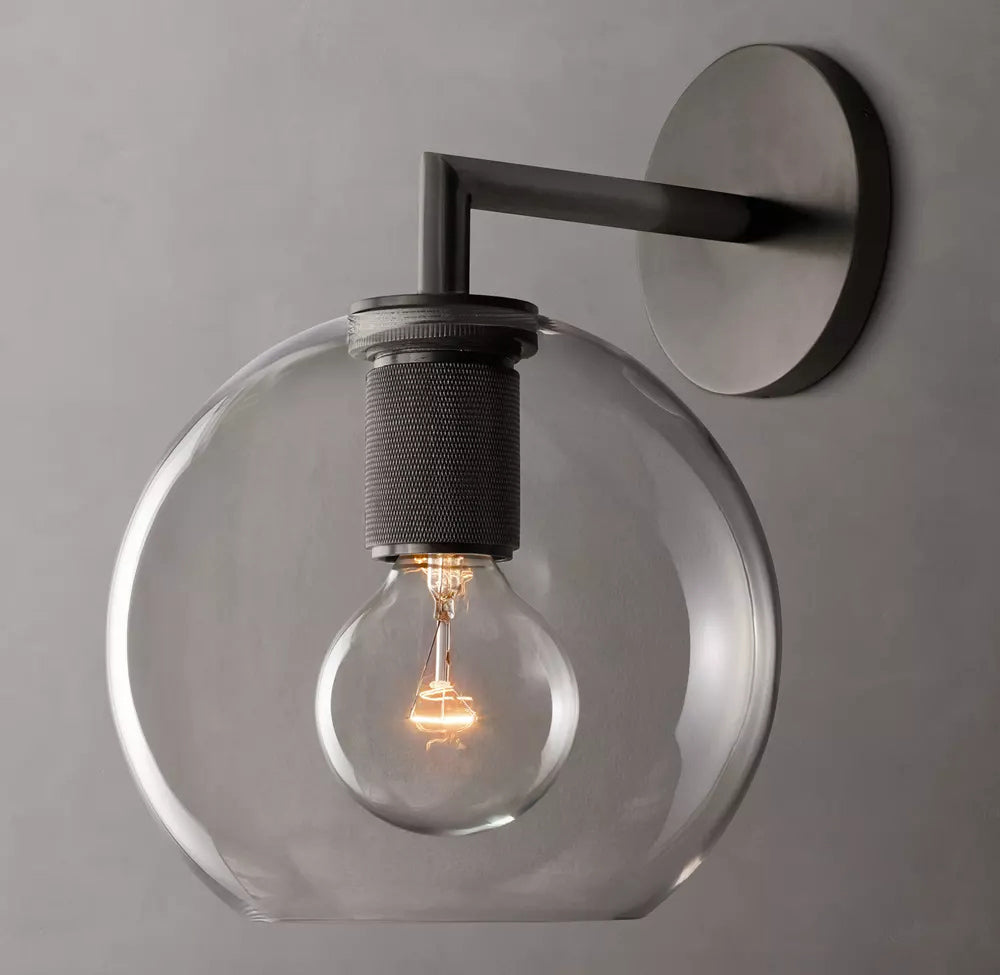 Utilitaire Globe Shade Sconce 10 inch