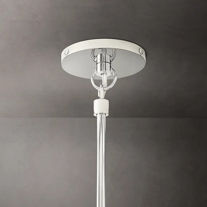 Crystal Ball Clear Glass Rod Pendant 5 inch