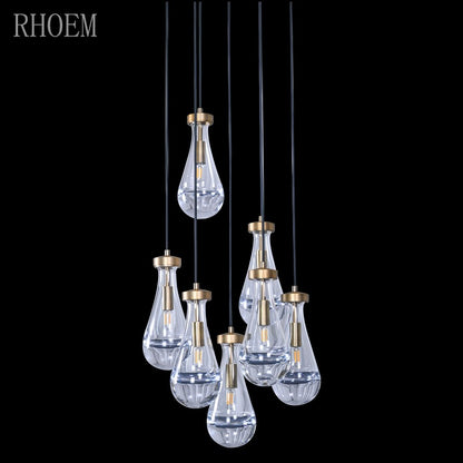 18″ Raindrop Cascade Chandelier | Luxury Ceiling Pendant
