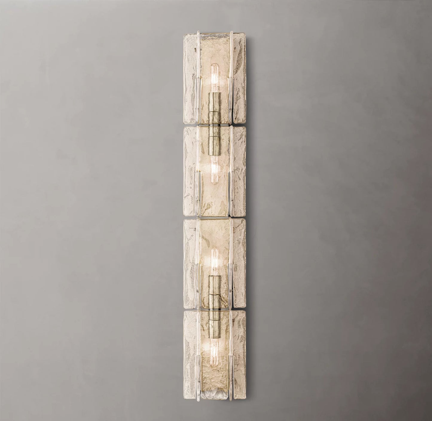 Lattice Clear Glass Grand Sconce 61 inch