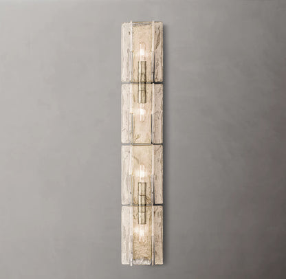 Lattice Clear Glass Grand Sconce 61 inch