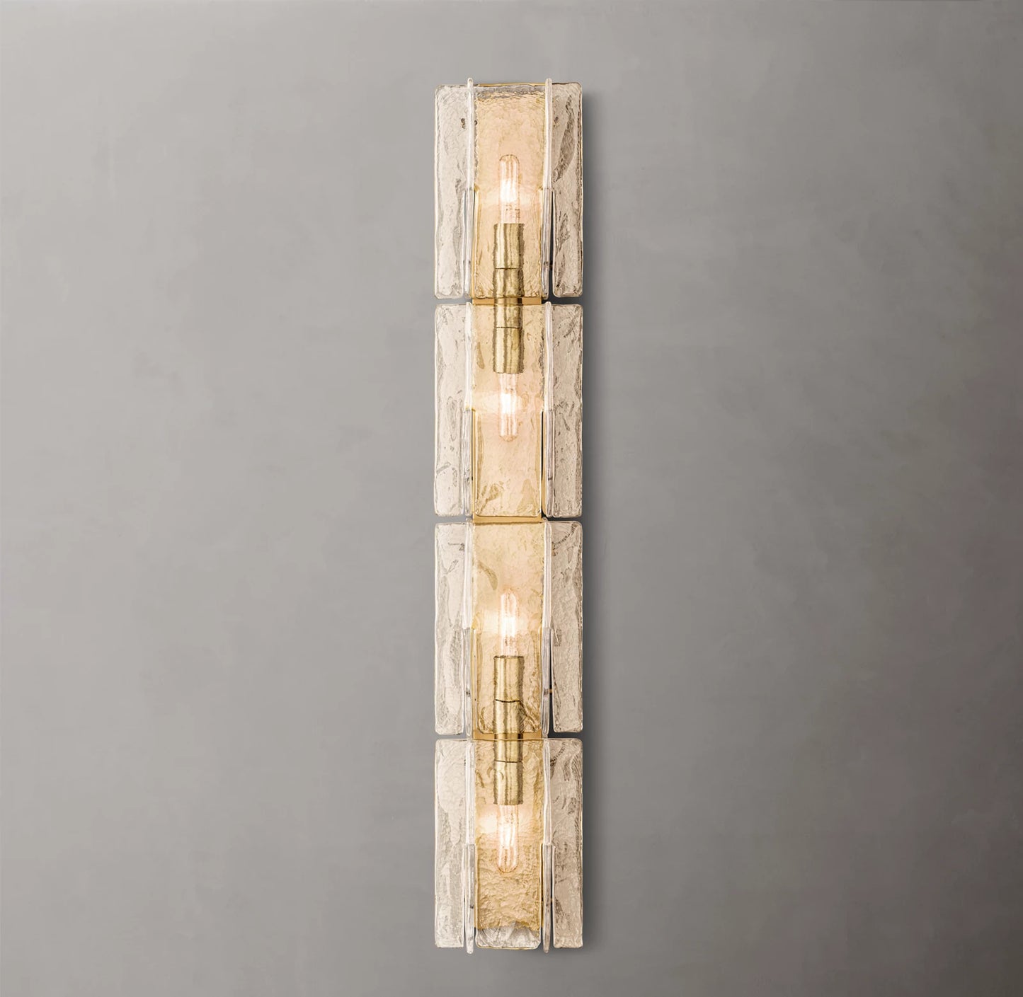 Lattice Clear Glass Grand Sconce 61 inch
