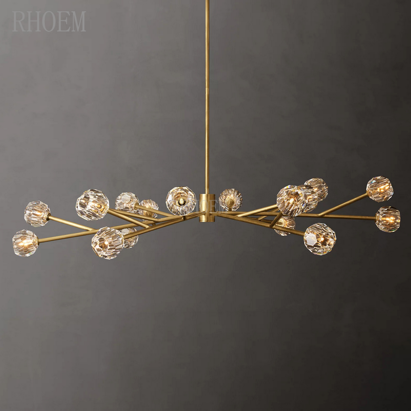 Modern Boule De Cristal Clear Glass Spheres Chandelier