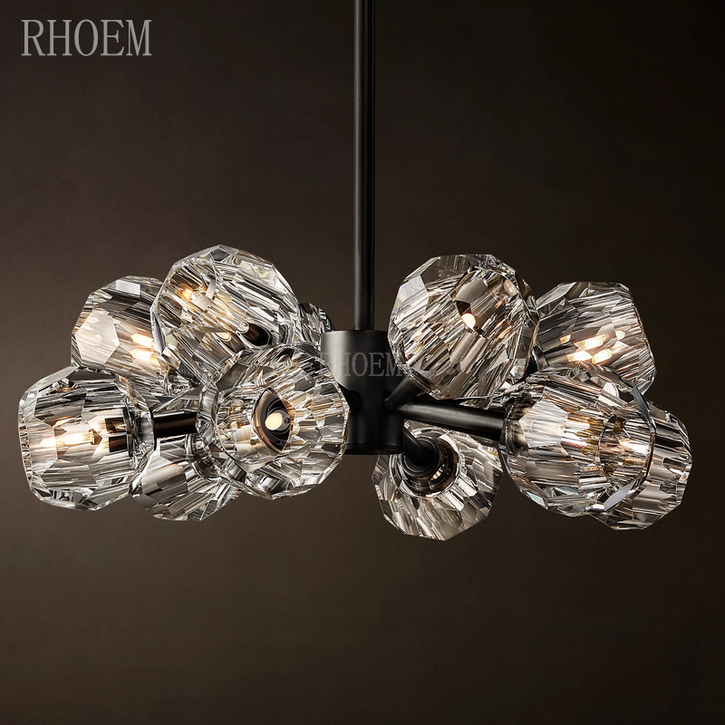 Boule De Cristal Clear Glass Round Chandelier | 24" - 72"