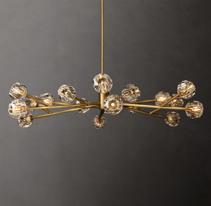 Crystal Ball Clear Glass Round Chandelier 60 inch