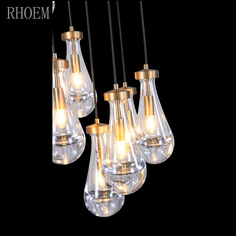 18″ Raindrop Cascade Chandelier | Luxury Ceiling Pendant
