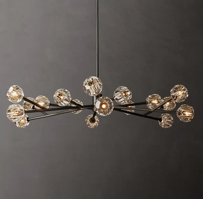 Crystal Ball Clear Glass Round Chandelier 60 inch