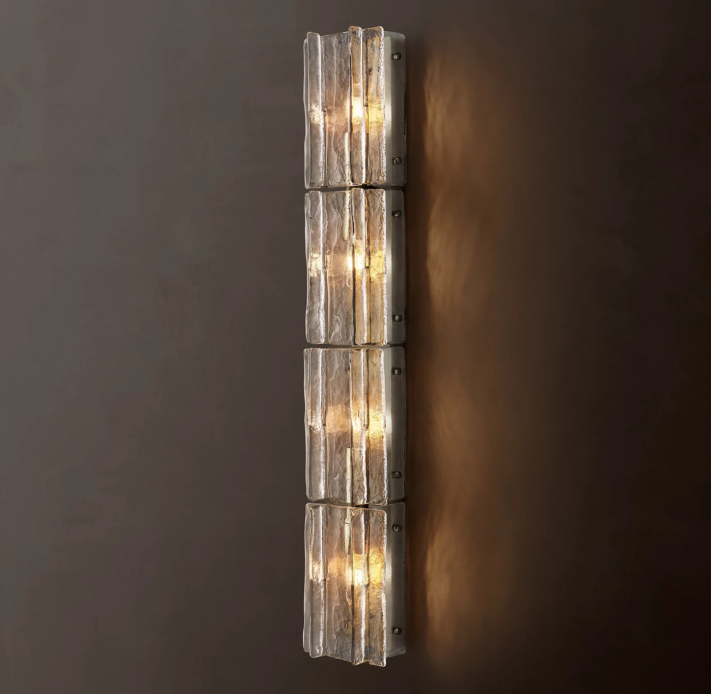 Lattice Clear Glass Grand Sconce 61 inch