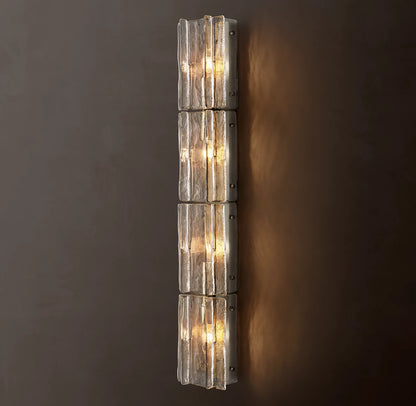Lattice Clear Glass Grand Sconce 61 inch