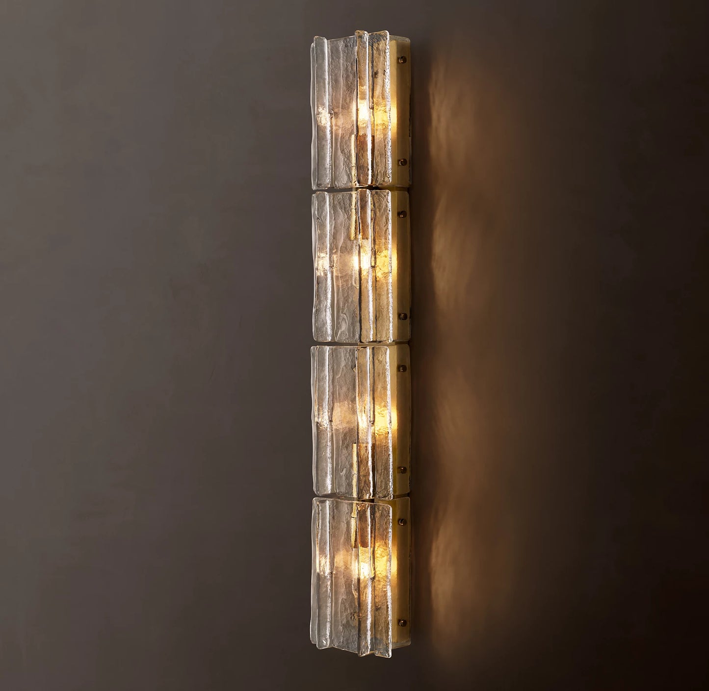 Lattice Clear Glass Grand Sconce 61 inch