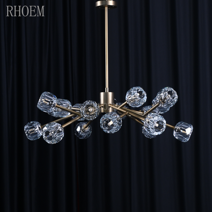 French Boule De Cristal Chandelier | Round Glass Lighting