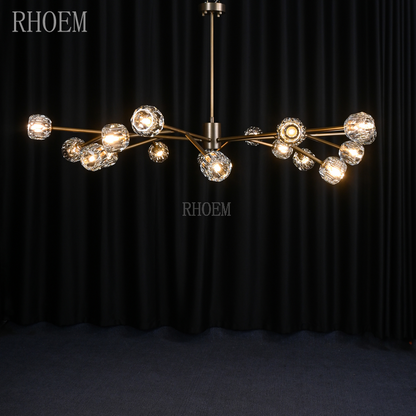 French Boule De Cristal Chandelier | Round Glass Lighting
