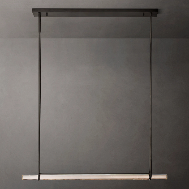Audubon Crystal Single Bar Linear Chandelier 60 inch