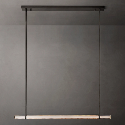 Audubon Crystal Single Bar Linear Chandelier 60 inch