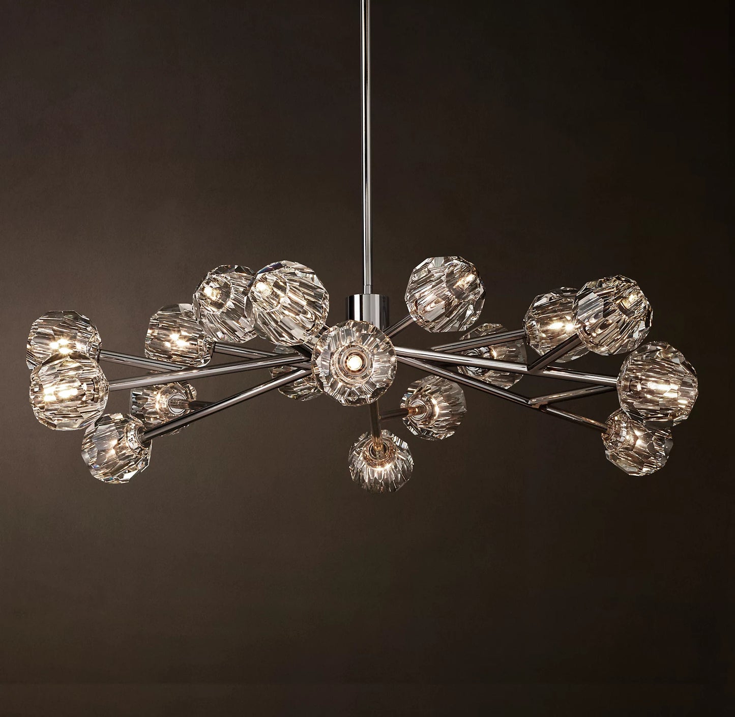Crystal Ball Clear Glass Round Chandelier 60 inch