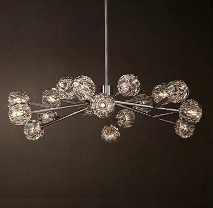 Crystal Ball Clear Glass Round Chandelier 60 inch